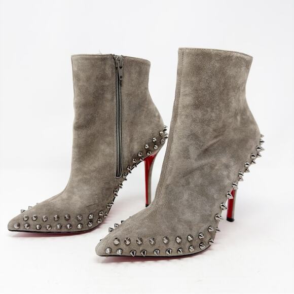 Christian Louboutin Shoes - Christian Louboutin Willetta Suede Spiked Ankle Boots